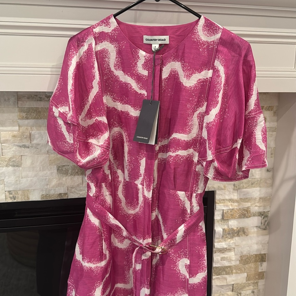 Country Road Pink Organza Midi Dress NWT - Picture 8 of 8